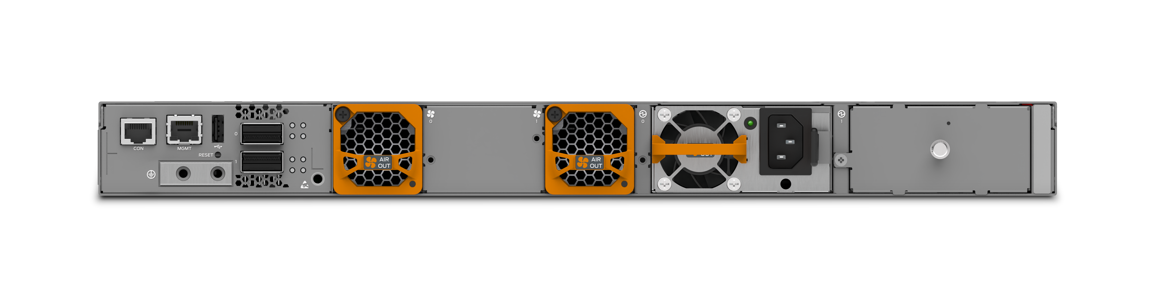 Juniper EX4400-48F Rear AFO view Juniper EX4400-48F Rear AFO view